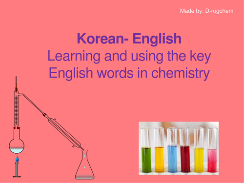 Chemistry: Scientific English for Korean Students - Learning the English words used in Chemistry