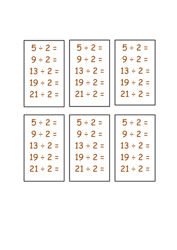 NEW! Year 2 Division calculations with and without remainders DIFFERENTIATED
