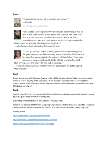 Poverty and the Guaranteed Minimum Wage