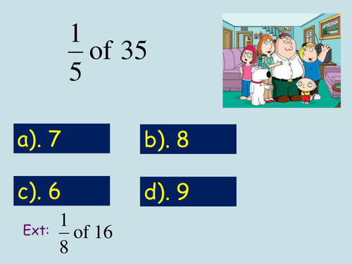 Percentages and fractions of amounts