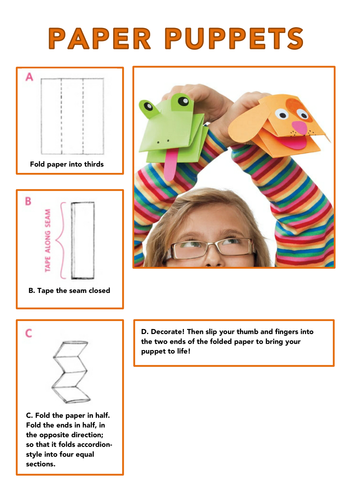 Paper Puppets Craft Sheet