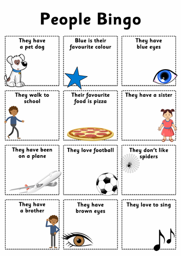 'People Bingo' - Help your class get to know each other