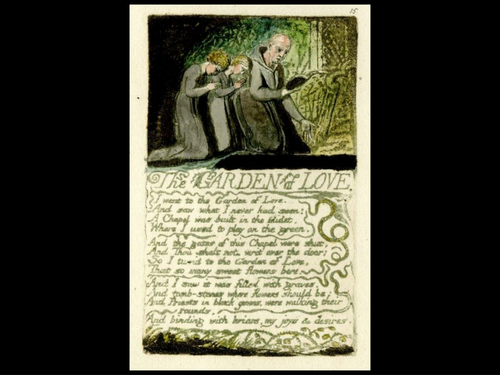 OCR GCE H074 Literature Poetry - 'The Garden of Love' from Songs of Experience by William Blake.
