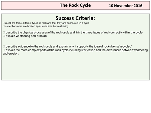 The Rock Cycle