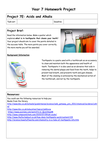 science homework year 7