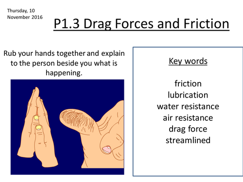 P1.3 Drag Forces and Friction