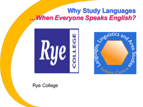 Why Study Languages?
