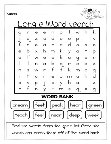 Long e word search