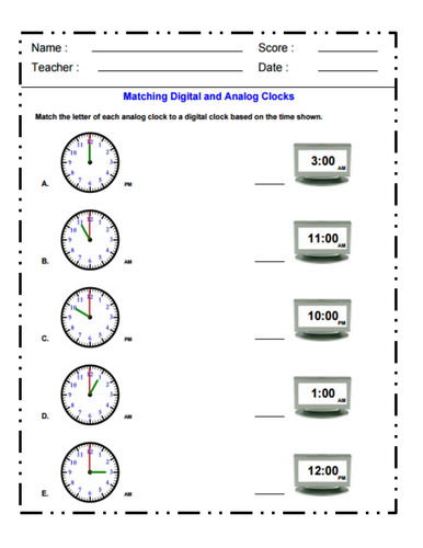 Digital and Analog Clock