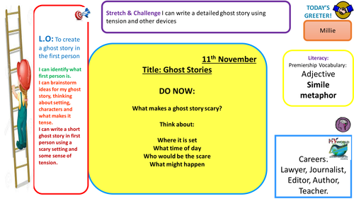Year 7 ghost stories lesson