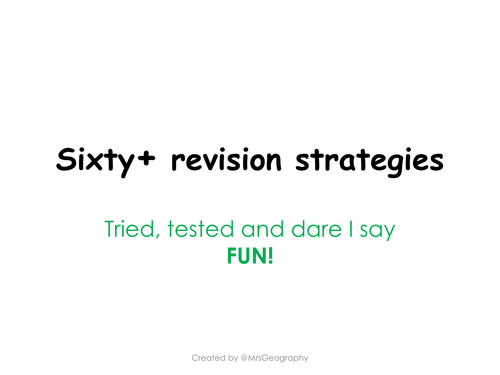 60+ revision strategies for any subject!