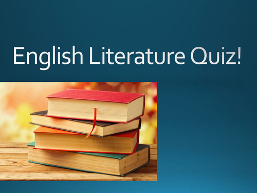 Book Jacket and Book Character (English Literature) Quiz