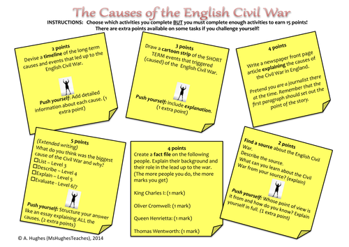English civil war homework help