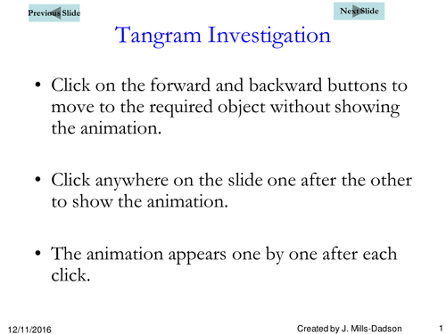 Activities on Tangram to help stimulate the creative minds of students