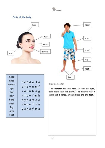 Body and face ESL lesson RSLW