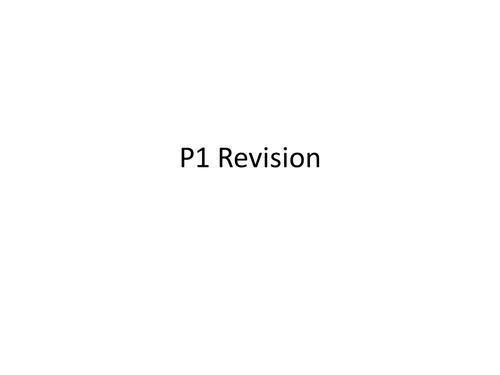 AQA GCSE Physics Unit 1 Revision (P1)