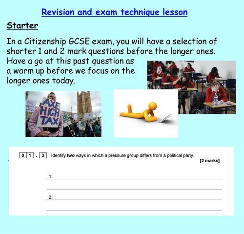 Citizenship: Exam practice and revision KS3