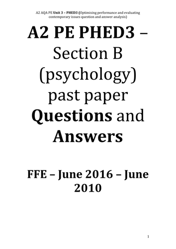 psychology past paper questions a level