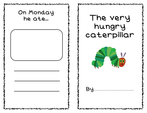 The Very Hungry Caterpillar - days of the week writing booklet