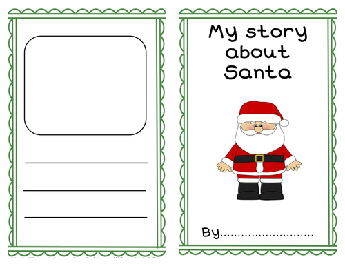Santa story writing template booklet