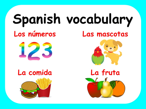 spanish vocabulary for beginners teaching resources