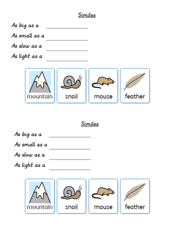 Similes, introduction. SEN,