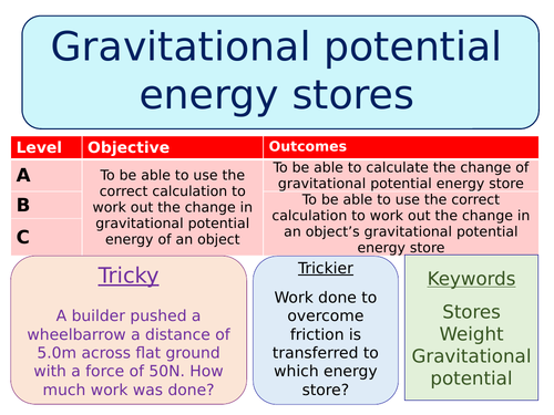 NEW AQA GCSE Physics (2016) - Gravitational Potential Energy