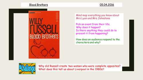 Blood Brothers - Comparing Mrs Johnstone to Mrs Lyons