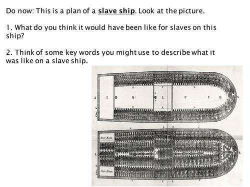 Full Lesson Slavery The Middle Passage Teaching Resources