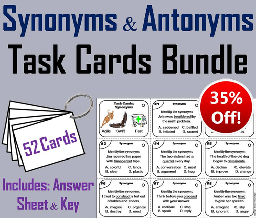 antonyms-and-synonyms-task-cards-teaching-resources