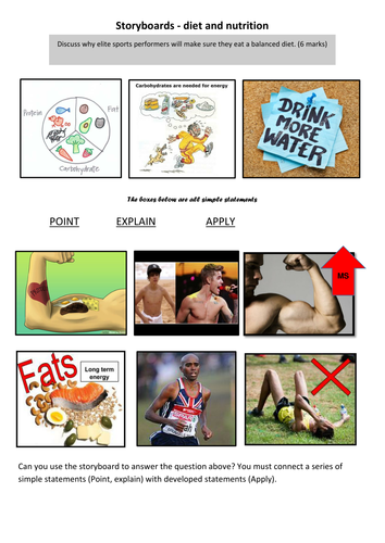 Edexcel GCSE PE 6 marker storyboard