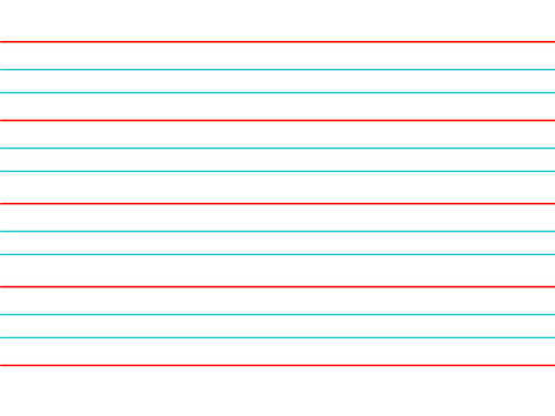 Red And Blue Lined Handwriting Paper Printable For Ki 9064
