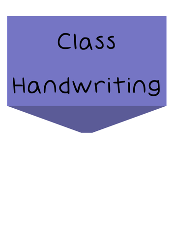 Handwriting Class Display Chart / Traffic Light System