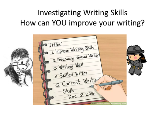 Investigating Writing Skills