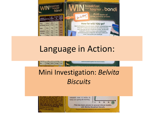 Language in Action: mini investigation into biscuits!