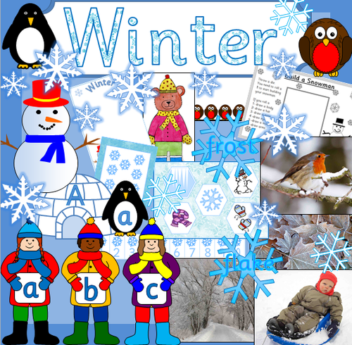 Winter resource pack- The Seasons, Christmas- games, display, literacy, numeracy