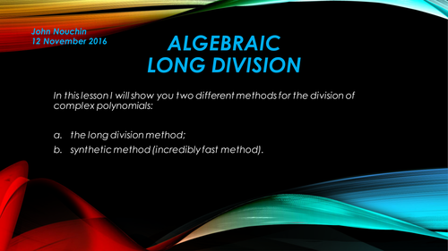 Algebraic-Long-Division