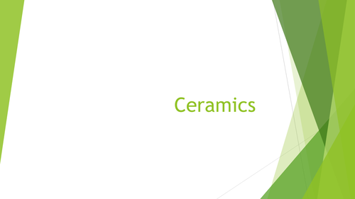 Ceramics - Information presentation.