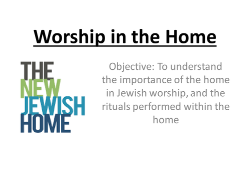Jewish worship in the home