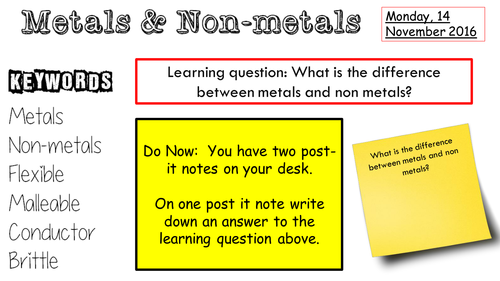 Metals And Non Metals Teaching Resources