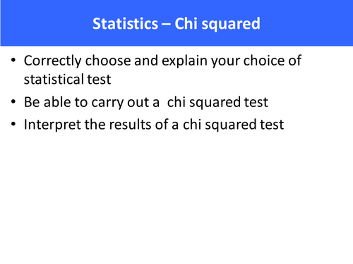 Chi squared A level biology 7401