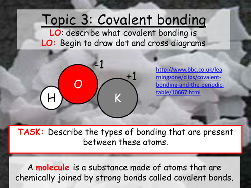 Covalent bonding (Edexcel Chemistry New Spec)