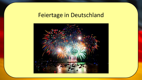 Feste und Traditionen - German holidays and celebrations