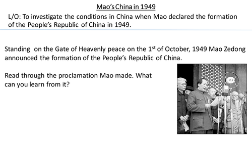 *Full Lesson* Mao's China: Declaring the PRC (Edexcel A-Level History)