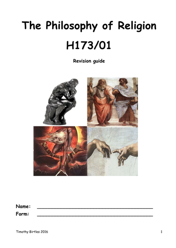 New AS level Religious Studies - The Philosophy of Religion for OCR revision guide - H173/01
