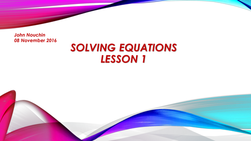 Solving Linear Equations