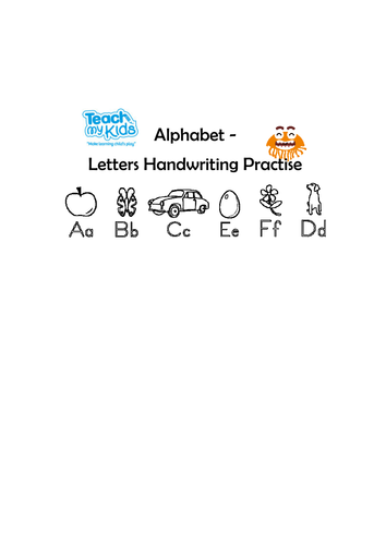 Alphabet, Letters Handwriting & Early Writing Skills Worksheets