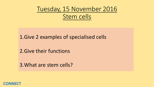 Lesson 4 Stem cells | Teaching Resources