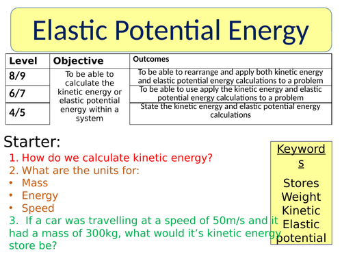 NEW AQA GCSE Physics (2016) - Elastic Potential Energy