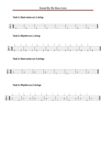 Pop Music Stand By Me Differentiated Scheme Of Work And Instrumental Parts Teaching Resources